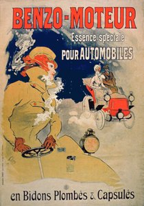 Poster reklamı 'Benzo-Moteur' Motor Yağı Özellikle Otomobiller için, 1901 (renkli lito.)